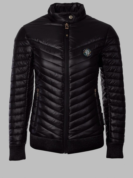 Holland Cooper Jackets & Blazers - Women's Black Quilted Puffer Jacket with Stand Collar
